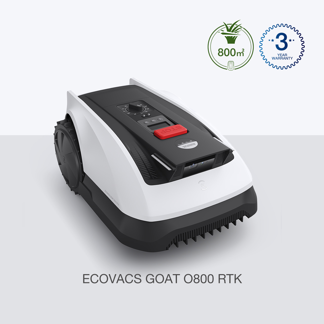 Ecovacs GOAT O800 RTK Robotic Lawn Mower (Smart Mapping, Obstacle Avoidance, Edge Cutting)